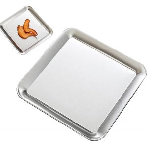 Checarzhn--No1-Plateau D'apéritif, Plateau De Service En Argent Plateau De Service Alimentaire En Acier Inoxydable Plateau De Service En Argent Plateau Rectangulaire Miroir Plateau De Service Décorat - Neuf