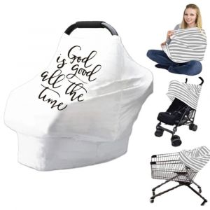 Housse D'allaitement Et Poncho D'allaitement Pour Bébé - Housse Multi-Usages Pour Siège Auto, Poussette, Protection Intégrale À 360° - Cadeau Pour Garçon Et Fille (5) - Neuf
