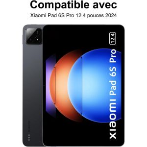 Coque Clavier pour Xiaomi Pad 6s Pro 12.4'' 2024 - AZERTY Fran&ccedil;ais Clavier avec Fente pour Stylo, D&eacute;tachable sans Fil Bluetooth pour Xiaomi Pad 6s Pro 12.4'', Rose Clair - Neuf