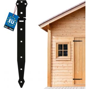 Charni&egrave;re 300 mm Charni&egrave;re de porte Charni&egrave;re de portail Noire Rev&ecirc;tement en poudre En acier inoxydable - Neuf