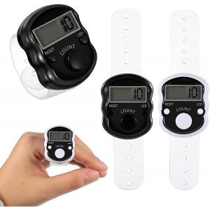 Compteur De Chapelet &Eacute;lectronique Manuel Avec Affichage Led Et Anneaux Portables - Neuf