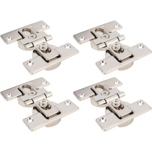 Lot de 4 Charni&egrave;res de Porte d'armoire Pliantes &agrave; Double Panneau Support de Charni&egrave;re &agrave; 180 Degr&eacute;s Couvercle Rabattable pour Porte d'armoire 65 X 50 X 21 Mm pour Table Pliante - Neuf