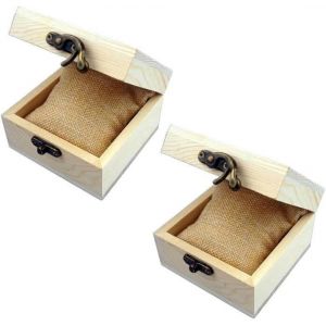 Kal-Boîte Cadeau Faite À La Main En Bois Non Pêché De 2 Pièces Pour Bijoux, Montres - Neuf