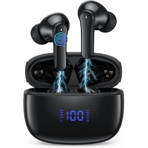 KALANKA-Ecouteurs Bluetooth sans Fil Sport, 2024 Écouteur Bluetooth 5.3 HiFi Stéréo avec 4 ENC Réduction Antibruit Mic, Oreillette Bluetooth Running IP7 Étanche 50H Basses Profondes Casque Bluetooth - Neuf