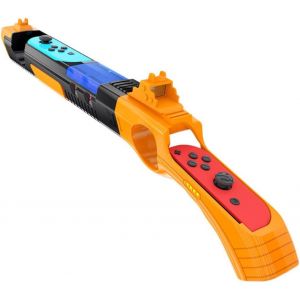 Eryi-Poignée Compatible Avec Pour Splatoon 2/Splatoon 3pistole Compatible Avec Pour Nintendo Switch Shooting Gun Compatible Avec Pour Joy-Con.(Noir Jaune) - Neuf
