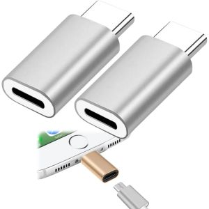 KALANKA-Lot de 2 adaptateurs Lightning vers USB C, adaptateur USB C vers Li/ghtning, adaptateur Light/Tning femelle vers US/B-C mâle, adaptateur USB/C prenant en charge la charge rapide pour iPhone - Neuf