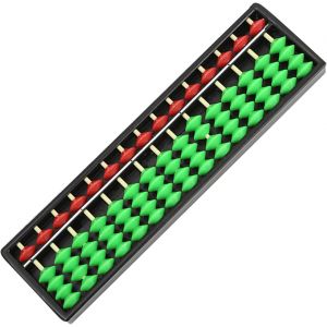 Abacus arithm&eacute;tique traditionnel,Abacus,Enfants Math&eacute;matiques Outil de calcul &eacute;ducatif,Fyore Boulier chinois vintage en bois &agrave; 15 chiffres,Abacus Chinois Calculatrice Cadre,Couleur,1 pi&egrave;ce - Neuf