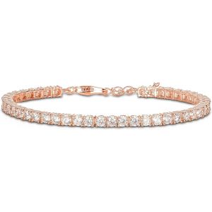 Bracelet Tennis Serti De Pierres De Couleurs Et Blanches En Zircons, Bracelet Femme Argent Sterling 925, Bracelet En Argent Massif, Bijoux Femme En Argent Avec Ecrin Cadeau - Neuf