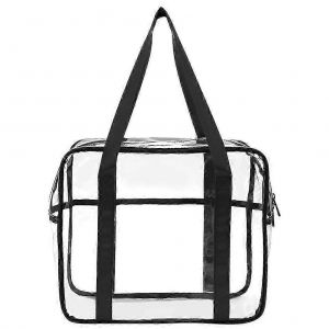 Sac de rangement transparent à fermeture éclair Sac à cosmétiques transparent Trousse de toilette de voyage en plein air - Neuf