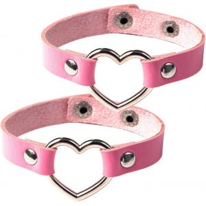 Kal-Milkaoo Bracelet Punk En Cuir Pu En Forme De C?ur Pour Homme Et Femme Style Vintage - Neuf