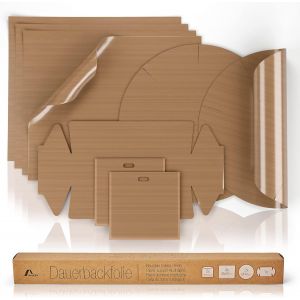 Subzonal-Amazy | Film De Cuisson (Lot De 9) - Le Papier De Cuisson R&eacute;utilisable De Qualit&eacute; Sup&eacute;rieure - R&eacute;utilisable, R&eacute;sistant &Agrave; La Chaleur Et Antiadh&eacute;sif (4x Carr&eacute;s, 2x Ronds Pour Moule &Agrave; Charni&egrave;re - Neuf