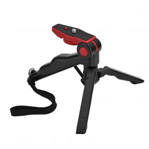 Support de t&eacute;l&eacute;phone Tr&eacute;pied Stabilisateur portable Support de poign&eacute;e pour smartphone IPhone Gopro (rouge) - Neuf