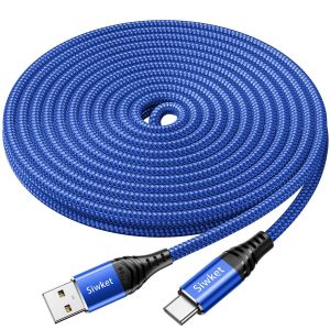 Thef-Câble De Charge Usb Type C, 5 M, En Nylon, Pour Samsung Galaxy S10 9 8 Plus, Note 10 9 8, Htc 10 U11, Huawei Honor, P20 Lite P10 P9, Lg G5 G6 V20, Sony Xperia Xz, Moto Et Bien D`Autres - Neuf