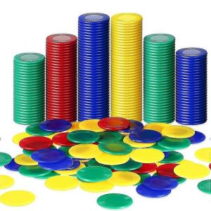400 Pièces En Plastique Poker Chips Jeu Jetons 4 Couleurs Compteur Carte Pour Le Jeu Compter Jeu De Bingo - Neuf