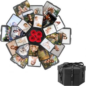 Boîte à explosion - Kit de bricolage - Boîte cadeau surprise - Boîte à explosion DIY - Album photo explosion - Boîte cadeau pour anniversaire, Noël, fête des mères, demande en mariage - Neuf