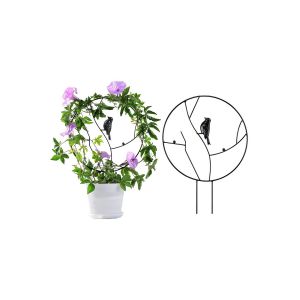 Tuteur M&eacute;tallique Pour Plantes Grimpantes - Support Rond Pour Pots De Fleurs Et D&eacute;coration De Jardin - Neuf