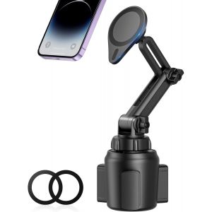 SJZG-Magsafe Support Magn&eacute;tique Pour T&eacute;l&eacute;phone, Support De Voiture [Force Magn&eacute;tique Super Forte] Rotation &Agrave; 360&deg; Pour Iphone 13 12 Pro Max Mini Magsafe Et Tous Les T&eacute;l&eacute;phones &iquest;Compatible Tesla&iquest; - Neuf