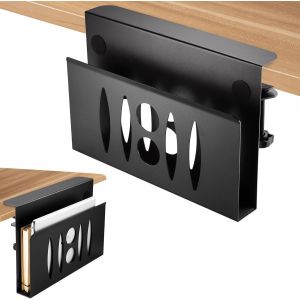 Organisateur de Bureau Support pc Portable Support macbook Laptop Stand,en Acier,Aucun perçage requis,Support pour MacBook Pro/Air,iPad Noir - Neuf