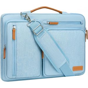 Sacoche Ordinateur Portable 13,3 Pouces,Sacoche Pc Portable 13-13,3 Pouces Compatible Avec Macbook,Hp,Dell,Sac Ordinateur Sac Messager C&ocirc;t&eacute; Ouvert Avec 4 Poches Zipper&Poign&eacute;e,Airy Bleu - Neuf