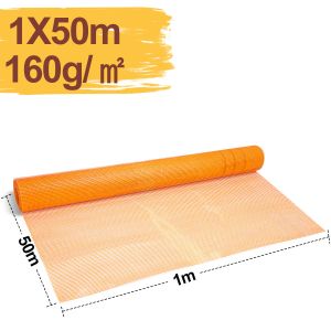 100m&sup2; Armature fibre de verre treillis, r&eacute;sistant en fibre de verre, toile de renfort 4x4mm 160g/&iquest; Orange - Neuf