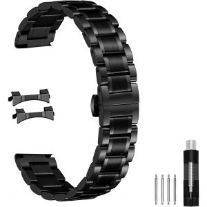 Kal-Quick Release Metal Chain Butterfly Clasp Bracelets 18 Mm 19 Mm 20 Mm 21 Mm 22 Mm 24 Mm Bracelet En Acier Inoxydable De Rechange - Neuf