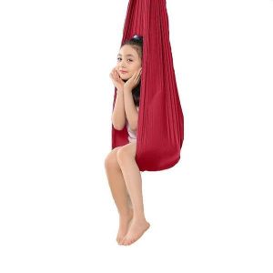 Hamac Sensoriel Apaisant Rouge Vin Pour Enfants - Idéal Pour Les Troubles Du Spectre Autistique, Le Tdah Et L'autisme - Chaise À Bascule D'intérieur Pour La Relaxation Et Le Développement - Neuf