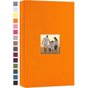 Album photo en lin &agrave; couverture rigide de grande capacit&eacute; pour photos de famille, anniversaire, vacances de b&eacute;b&eacute; (gris, 600 pochettes) - Neuf