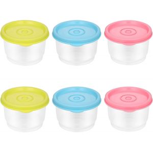 Kalanka-Bo&icirc;tes Alimentaires Avec Couvercles,6 Pcs 150ml Mini Boite De Conservation Alimentaire Bo&icirc;tes De Conservation Plastique Bo&icirc;te De Fermentation Pour Bo&icirc;te &Agrave; Lunch,Pr&eacute;paration Des Aliments - Neuf