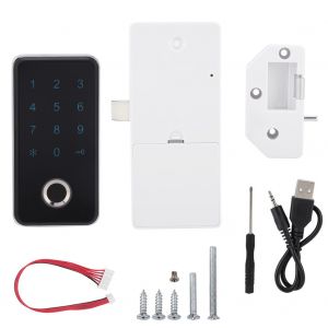 HJLIAN Serrure electronique intelligente a empreinte digitale et mot de passe (noir et blanc) - Neuf
