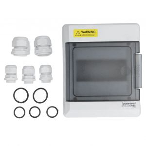 XYONG Boitier de distribution etanche IP66, boitier de jonction electronique 6 voies pour rail DIN avec couvercle transparent - Neuf