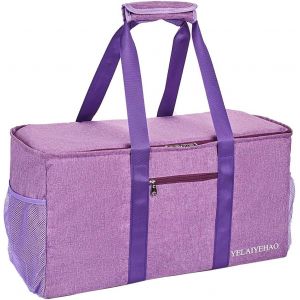 nzqaf-Grand sac fourre-tout utilitaire pliable pour le rangement de piscine, plage, shopping, pique-nique, linge, gym et bagages (style housse, violet) - Neuf