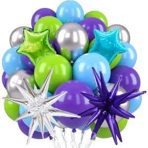 Ballon Helium Étoile, Ballon Colorés Anniversaire, Ballons En Papier D'Aluminium D'Étoile, Ballons Décoratifs D'Anniversaire, Foil Helium Balloons En Etoiles, Pour Décorations De Fête - Neuf