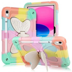 &iquest;&iquest;tui avec porte-stylet, support papillon antichoc, coque de protection rigide en polycarbonate robuste, 10,9 pouces, rose pour iPad 10e g&iquest;&iquest;n&iquest;&iquest;ration - Neuf