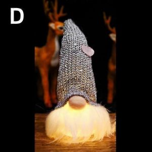 5/1pc Lumineux Gnome de No&euml;l sans Visage de Poup&eacute;e Ornement de No&euml;l de la Lumi&egrave;re Led de Nouvelle Ann&eacute;e Santa Pendentif D&eacute;corations d'Arbre Suspendus Ornement - Neuf