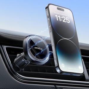 Support T&eacute;l&eacute;phone Voiture pour MagSafe, Aimant Porte T&eacute;l&eacute;phone Voiture Magnetique, Support Phone Grille A&eacute;ration,Compatible avec iPhone 15 Plus Pro Max,Samsung - Neuf