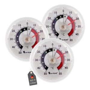 KAL-Ensemble De 3 Thermomètre Bâton Congélateur Ronde Bimétallique Analogique; Réfrigérateur Thermomètre Affichage / - 50 ° C, En Plastique, Couleur: Blanc 4816 - Neuf