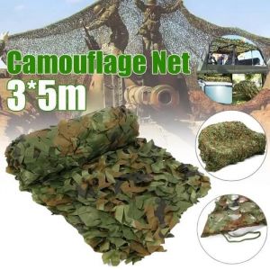 Neufu Filet De Camouflage Jungle Militaire Woodlands Feuille Pour Chasse Camping 3x5m - Neuf