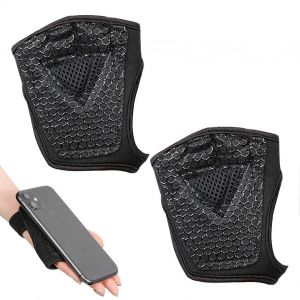 La Gymnastique Des Gants Pour Les Femmes Respirant Demi-Doigt D'halt&eacute;rophilie Pleine Paume De Protection Anti-D&eacute;rapant Coussin Pad Noir Taille L - Neuf