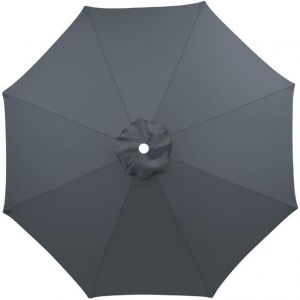 Ulteronixshop-Housse De Rechange Parasol D&eacute;port&eacute;, 3m, 6/8 Baleines, Protection Uv, Imperm&eacute;able, Pi&egrave;ces De Rechange Balcon, Jardin, Piscine, Plage, Gris, 8 Streben - Neuf