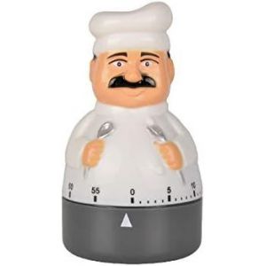 Minuterie De Cuisine, Minuterie Mécanique, Compte À Rebours De 60 Minutes, Réveil En Forme De Chef, Convient Aux Enfants Et Aux Personnes Âgées - Neuf
