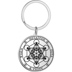Kal-Collier Cube Métatron Pour Homme Pendentif Géométrie Sacrée Sceaux De L'archange Ange Saint Michel Porte-Clés Protection Spirituelle Talisman Bijoux Religieux - Neuf