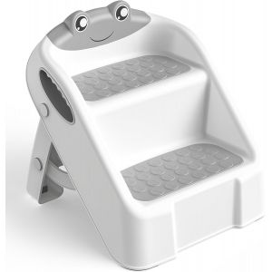 Chenquansarl-Escabeau Enfant Marche Pied Pliable Pour Enfant, Tabouret 2 Marches Pour B&eacute;b&eacute;, Rehausseur Stable, Multifonction Et Antid&eacute;rapant Parfait Pour Cusine, Apprentis , Salle De Bain, De La Prop - Neuf