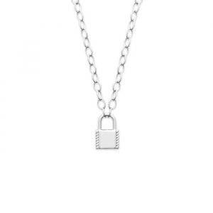 Collier - Bijouxia - Pendentif Cadenas - Argent Massif 925 - 45 Cm - Mixte - Neuf