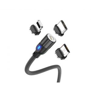 C&acirc;ble De Donn&eacute;es Magn&eacute;tique D12 1 M 5 Broches 3 A Type-C Micro Android 8 Broches Apple Chargement Et Transfert De Donn&eacute;es - Neuf