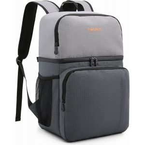 Ulteronixshop-28l Sac Isotherme Sac &Agrave; Dos Glaci&egrave;re Double Couches Pour Pique-Nique Camping Voyage Randonn&eacute;e Gris - Neuf