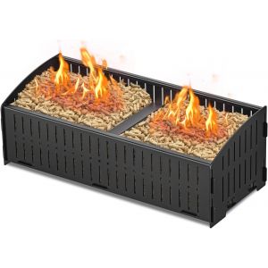 Ulteronixshop-Panier &agrave; pellets, 48 &times; 20 &times; 17,5 cm, 5 kg Panier de combustion &agrave; granul&eacute;s pour chemin&eacute;es et po&ecirc;les - Neuf