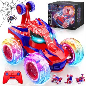 KYAOAYO-Voiture Télécommandée Enfants, Jouet Fille Garcon 3 4 5 6 7 8 9 Ans Jeux Spider Monster Truck Telecommande Avec Lumière, 2.4Ghz Rc Camion Radiocommandée Véhicule Téléguidée Cadeau Anniversair - Neuf