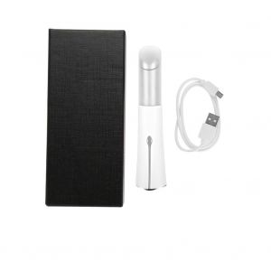 Appareil De Massage Electrique Pour Les Yeux Et Les Levres, Chauffant Et Vibrant, Pour Eliminer Les Cernes (Blanc) - Neuf