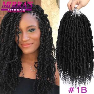 Tresses Au Crochet Bomb Twist Pré-Bouclées Passion Twist Crochet Hair Ombre Spring Twist Extensions De Cheveux Synthétiques 14 Pouces - Neuf