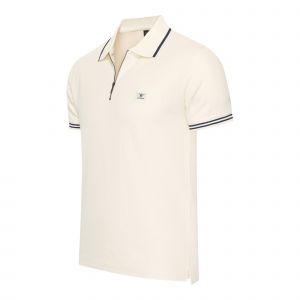 Cappuccino Italia Polo Zip Polo Torino Blanc - Neuf